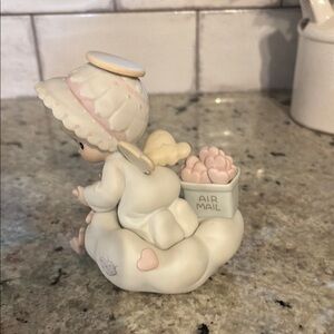 Precious Moments Angel Figurine with Pink and Cream Accents